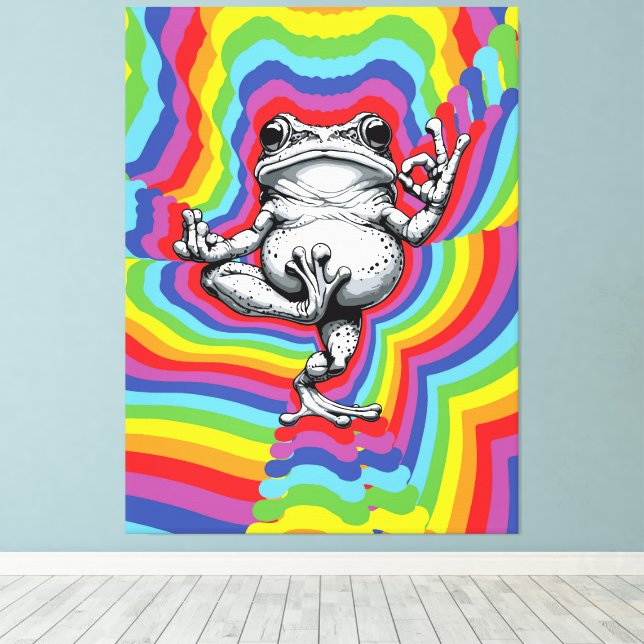 Zen Groda Mästerverk Canvastryck (Insitu (trägolv))