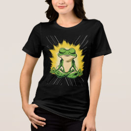 Zen Groda Meditation Super Saiyan Glöd Konst T Shirt