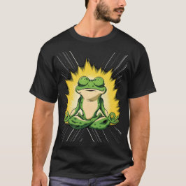 Zen Groda Meditation Super Saiyan Glöd Konst T Shirt