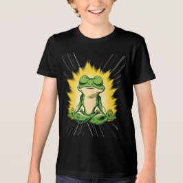Zen Groda Meditation Super Saiyan Glöd Konst T Shirt