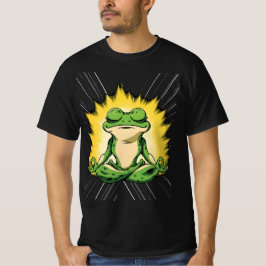 Zen Groda Meditation Super Saiyan Glöd Konst T Shirt
