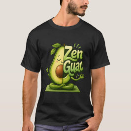 Zen Guac Rolig Mediterande Avokado Yoga Konst T Shirt