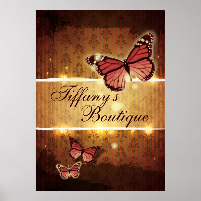 Zen Holistic Healing butterfly Yoga Instructor Poster (Framsidan)