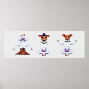 Zen Hund Triptych Poster