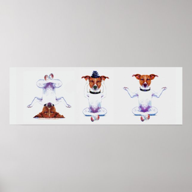 Zen Hund Triptych Poster (Framsidan)