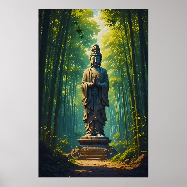 Zen i Bamboo Grove Poster (Framsidan)