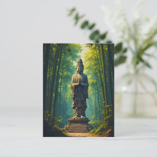 Zen i Bamboo Grove Vykort