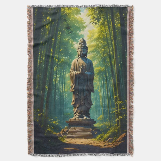 Zen i bambuskogen filt (Framsidan Vertikal)
