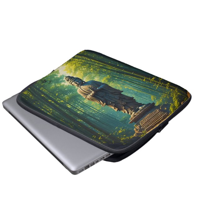Zen i bambuskogen laptop fodral (Framre botten)