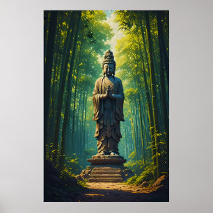 Zen i bambuskogen poster