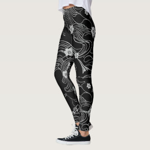 Zen Ink Flow Leggings Svart och Vitt