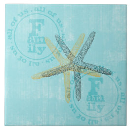 Zen inspirerad strandtemasjöstjärna kakelplatta