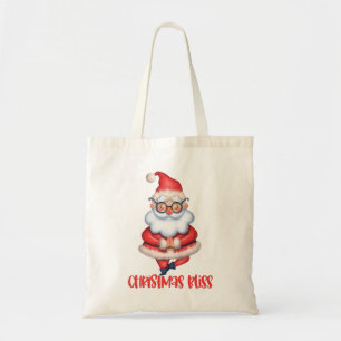 Zen jul Santa Tote Bag Tygkasse