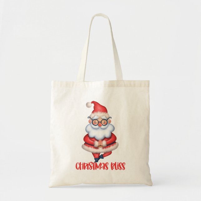 Zen jul Santa Totebag Tygkasse (Framsidan)