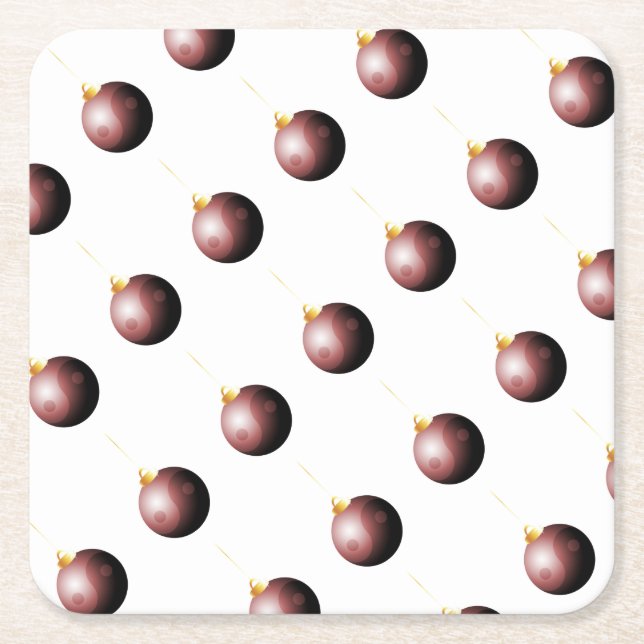 Zen-juldesign Underlägg Papper Kvadrat (Framsidan)