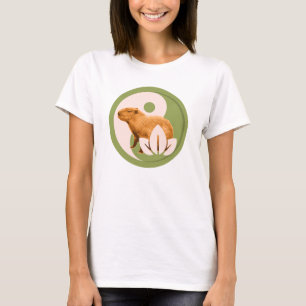 Zen Kapybara Yin Yang Fredlig Natur T Shirt