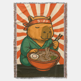 Zen Kapybarakonsumtion av Ramen med Utstrålande Rä Filt