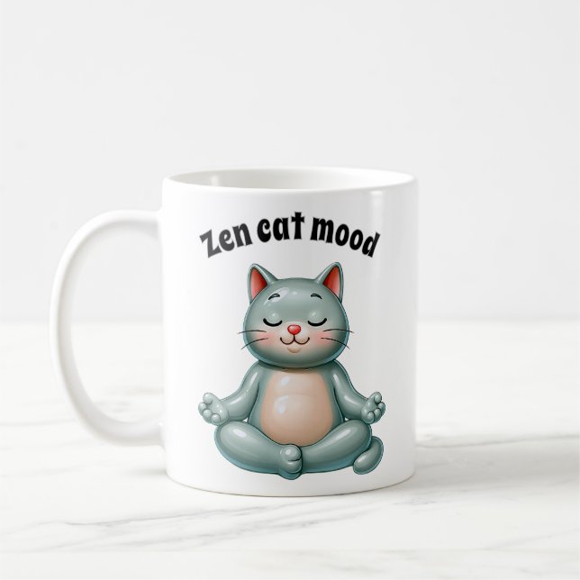 Zen Katt Vibes Kaffemugg (Vänster)
