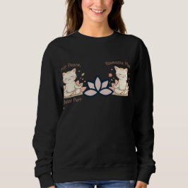 Zen Katt Yoga Minimal Söt Meditation Design T Shirt