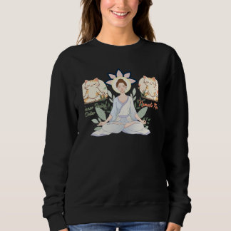 Zen Katt Yoga Minimal Söt Meditation Design T Shirt