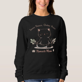 Zen Katt Yoga Minimal Söt Meditation Design T Shirt