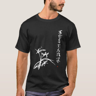 Zen Koan Artistic Japansk Calligraphy Orchid Sumi T Shirt