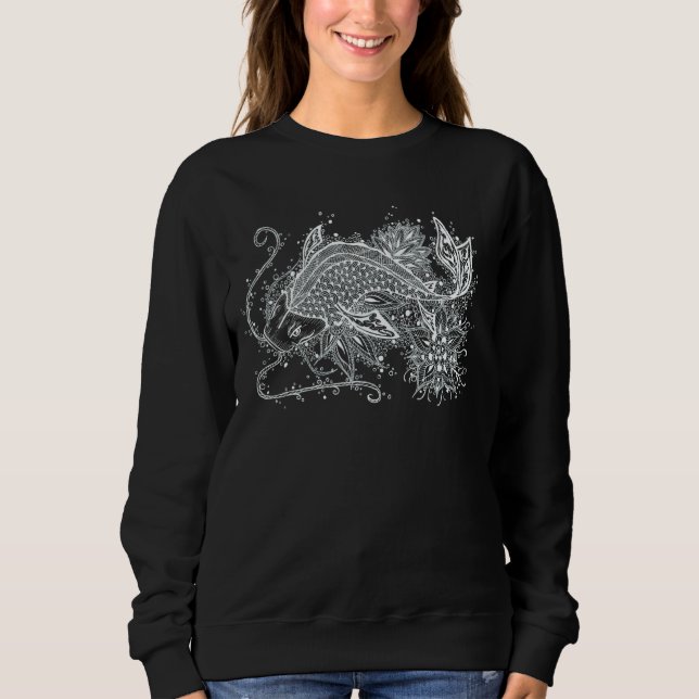 Zen Koi Fish Tattoo T Shirt (Framsida)