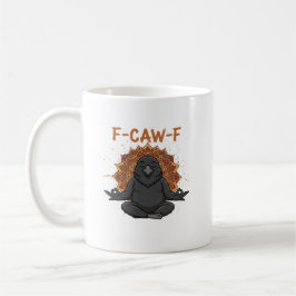Zen Kråka F Caw F Raven Fcawf Funny Meditation Yog Kaffemugg