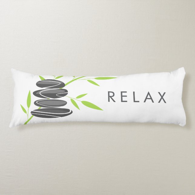 Zen kroppskudde med bambu och massage stenar (Framsidan)