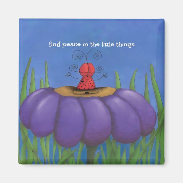 Zen Ladybug Magnet (Framsidan)