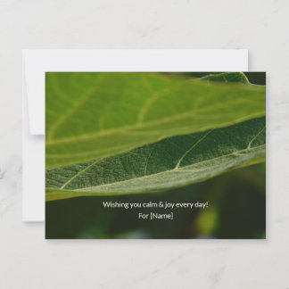 Zen Leaf vykort – Personligt natur vykort