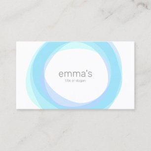 Zen Light Blue Circle Visitkort