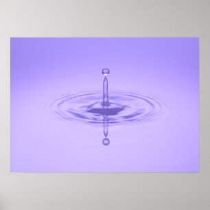 Zen Lila Vattendroppe Ocean Kärlek Fred Inspiratio Poster
