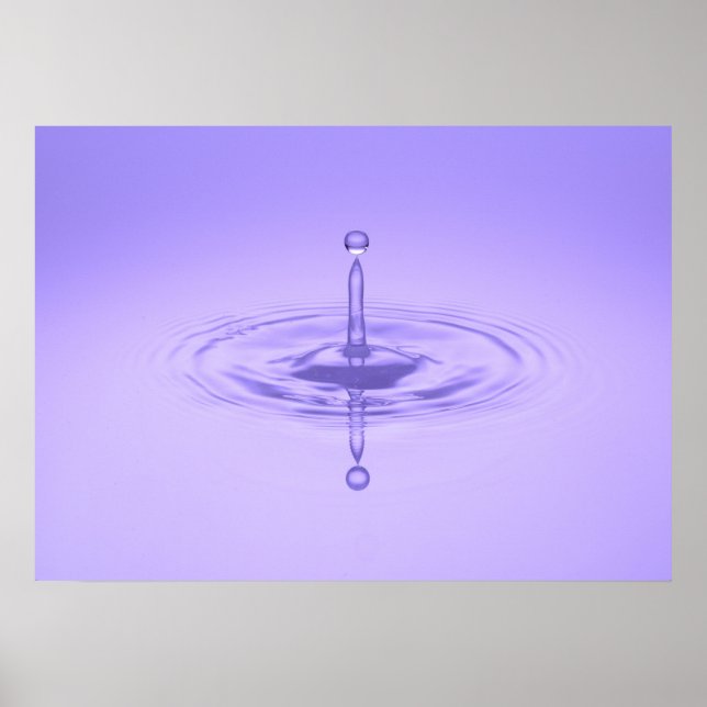 Zen Lila Vattendroppe Ocean Kärlek Fred Inspiratio Poster (Framsidan)