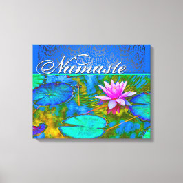 Zen Lotus Yoga Pracgers Elegant Damask Canvastryck