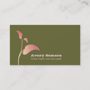 Zen Löv Holistic Healer Grönt Affärskort Visitkort