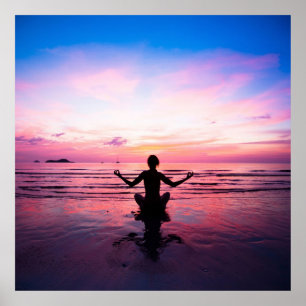 Zen,lugn,medling,yoga,fred,lycka,vila Poster