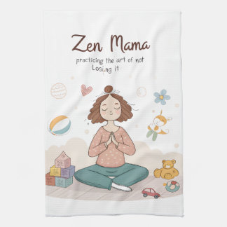 Zen Mama Calm Motherhood Art Kökshandduk
