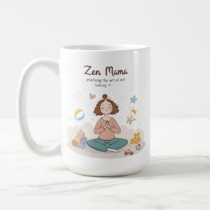 Zen Mama Lugn Moderskap Konst Kaffemugg
