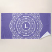 Zen Mandala Monogram Lavender Hand-Drawn Snöre Art