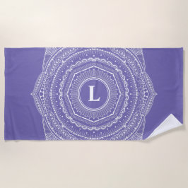 Zen Mandala Monogram Lavender Hand-Drawn Snöre Art