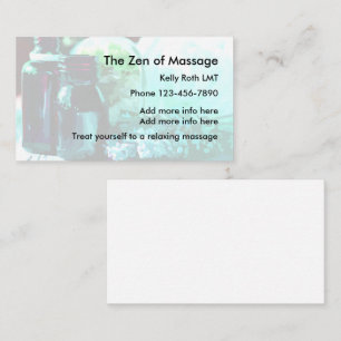 Zen Massage Affärskorts Visitkort