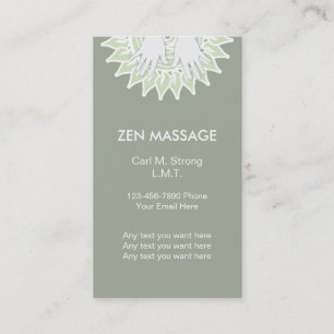 Zen Massage Affärskorts Visitkort