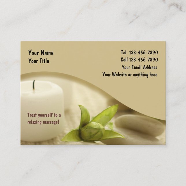 Zen Massage Design Visitkort (Framsida)