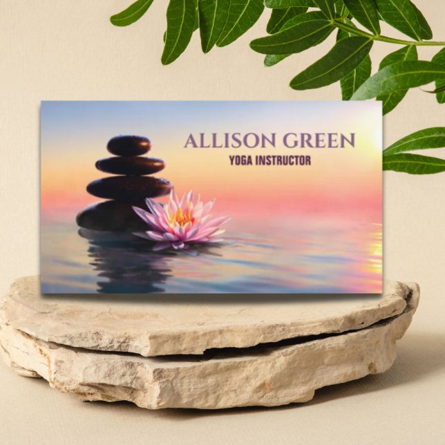 Zen Massage Therapy Meditation Yoga Instructor Visitkort (Zen Massage Therapy Meditation Yoga Instructor Business Card)