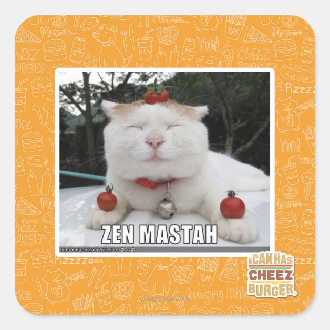 Zen Mastah Fyrkantigt Klistermärke (Framsida)