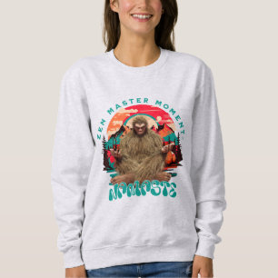 Zen Mästare Moment Bigfoot Meditation Retro Konst T Shirt