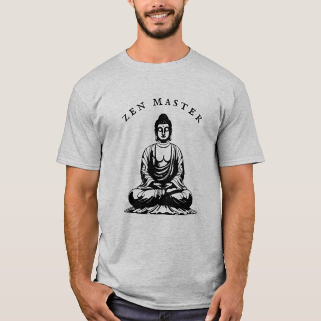 Zen Master - Buddha meditation T Shirt (Framsida)