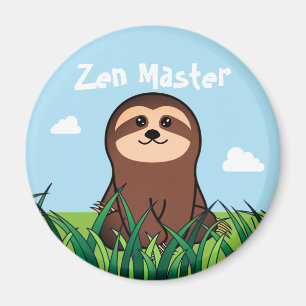 ’Zen Master’ kawaii Sloth Magnet