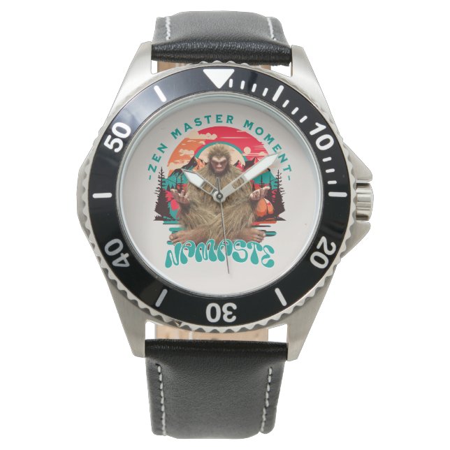 Zen Master Moment - Namaste Funny Bigfoot Armbandsur (Framsida)
